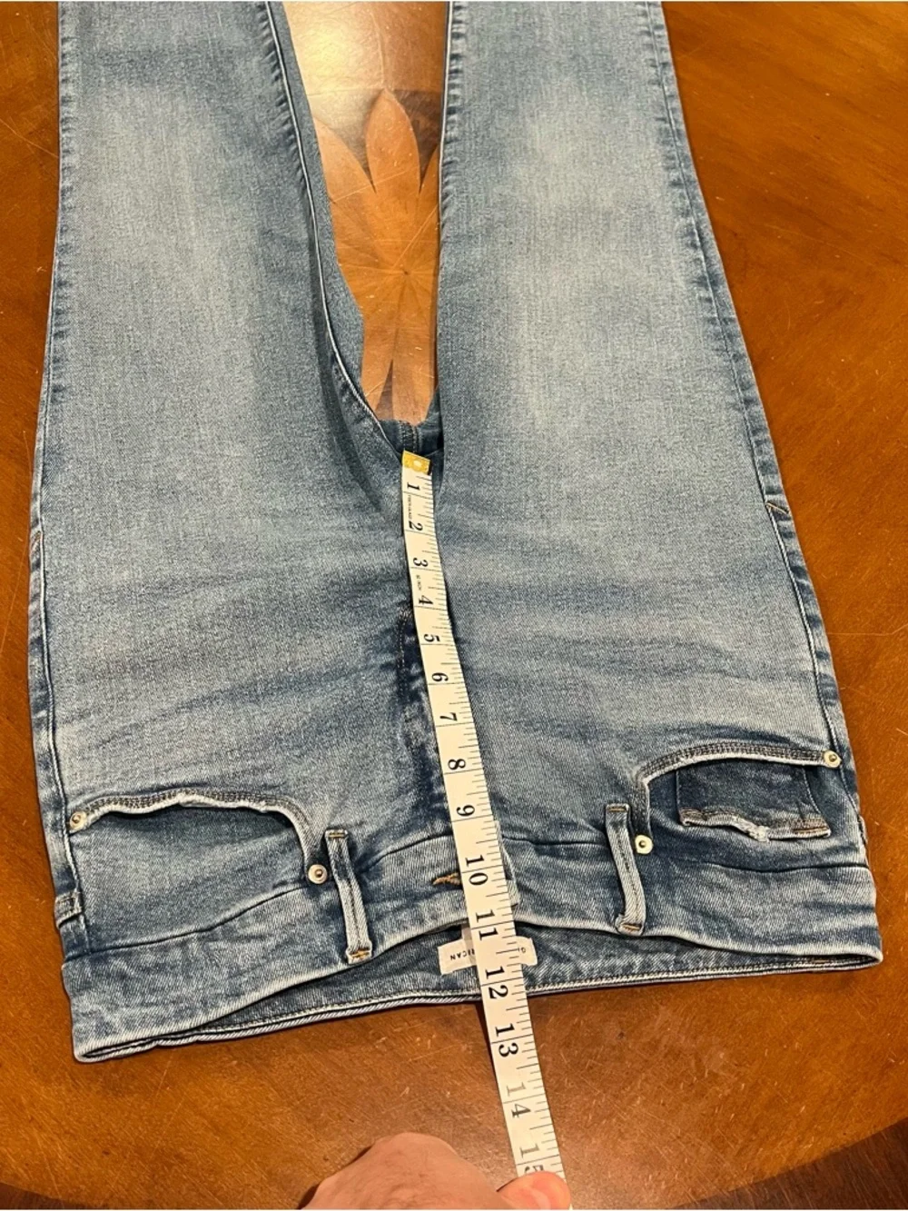 Good‎ American Good Legs Skinny Cropped Jeans Light Blue 8/29 Chewed Hem Denim
